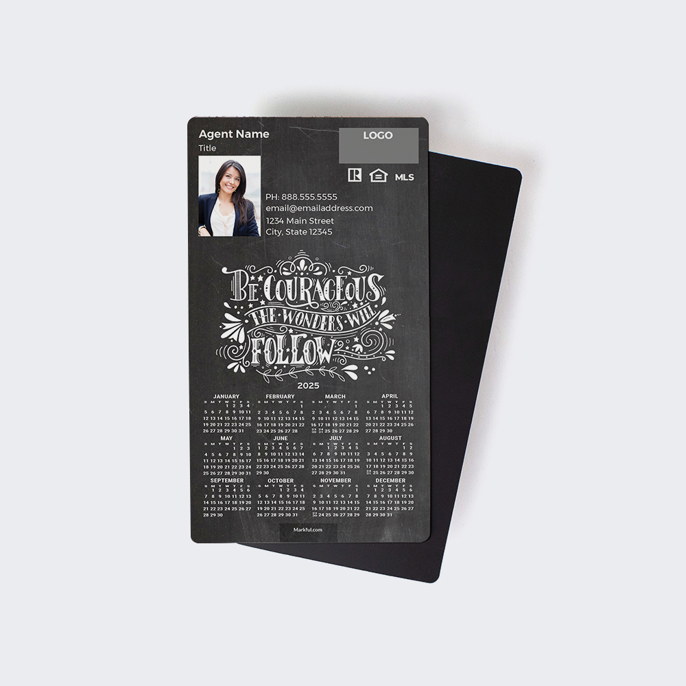 Picture of 2024 Custom Full Calendar Magnets: Executive - Be Courageous