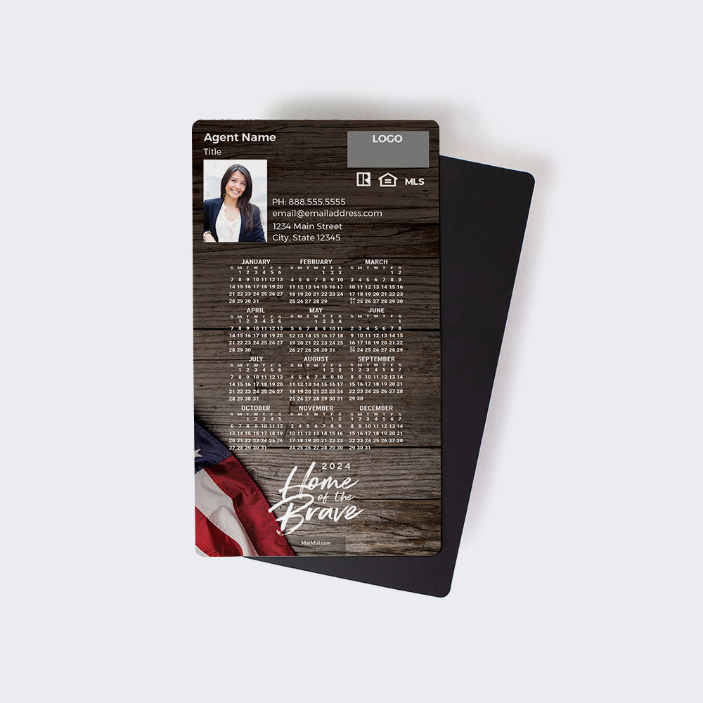 Picture of 2024 Custom Full Calendar Magnets: Executive - American Pride
