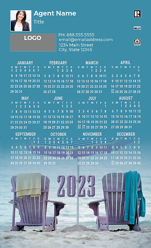 Picture of 2023 Custom Full Calendar Magnets: First Class - 2 Days Off