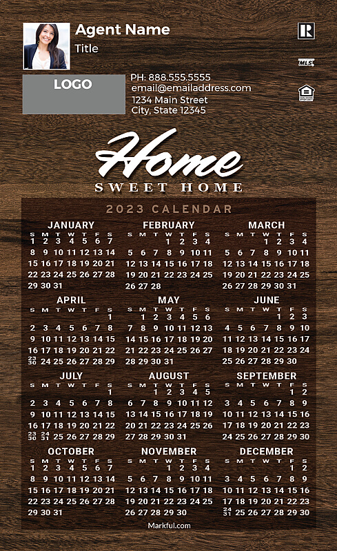 Picture of 2023 Custom Full Calendar Magnets: First Class - Home Sweet Home 