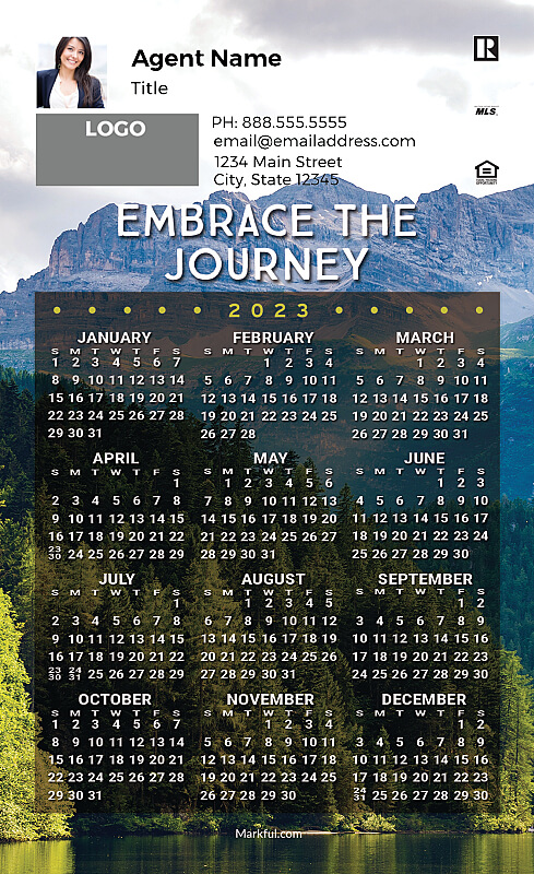Picture of 2023 Custom Full Calendar Magnets: First Class - Embrace the Journey