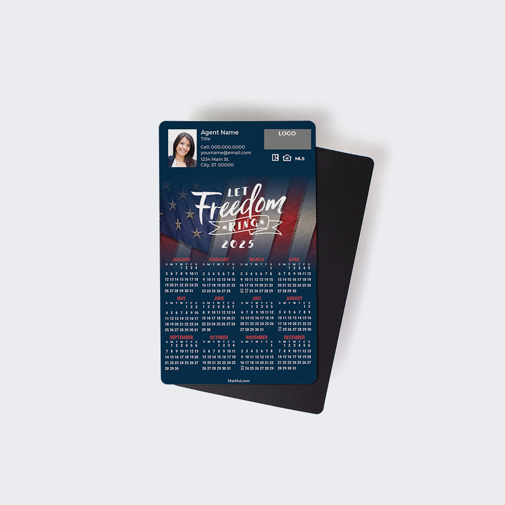 Picture of 2024 Custom Full Calendar Magnets: First Class - Let Freedom Ring