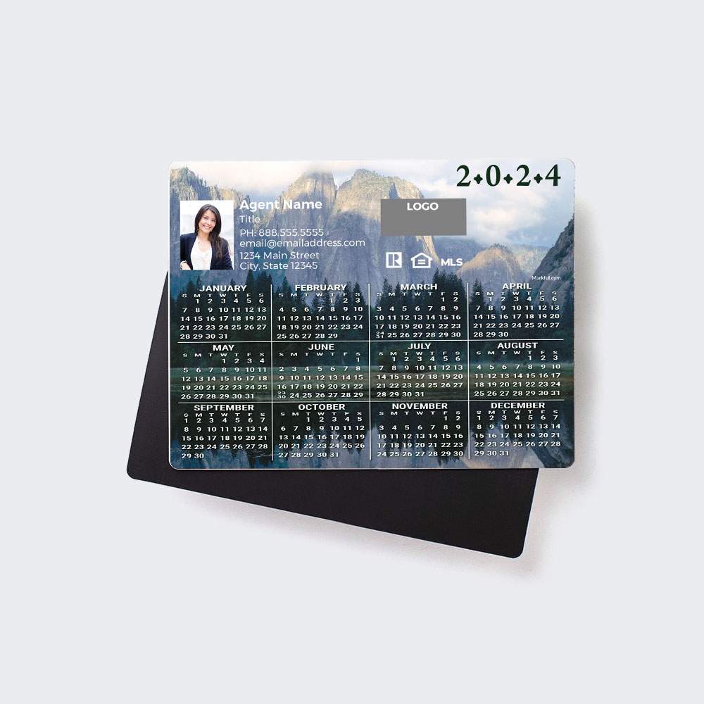 Picture of 2024 Custom Full Calendar Magnets: Jumbo - Mountains