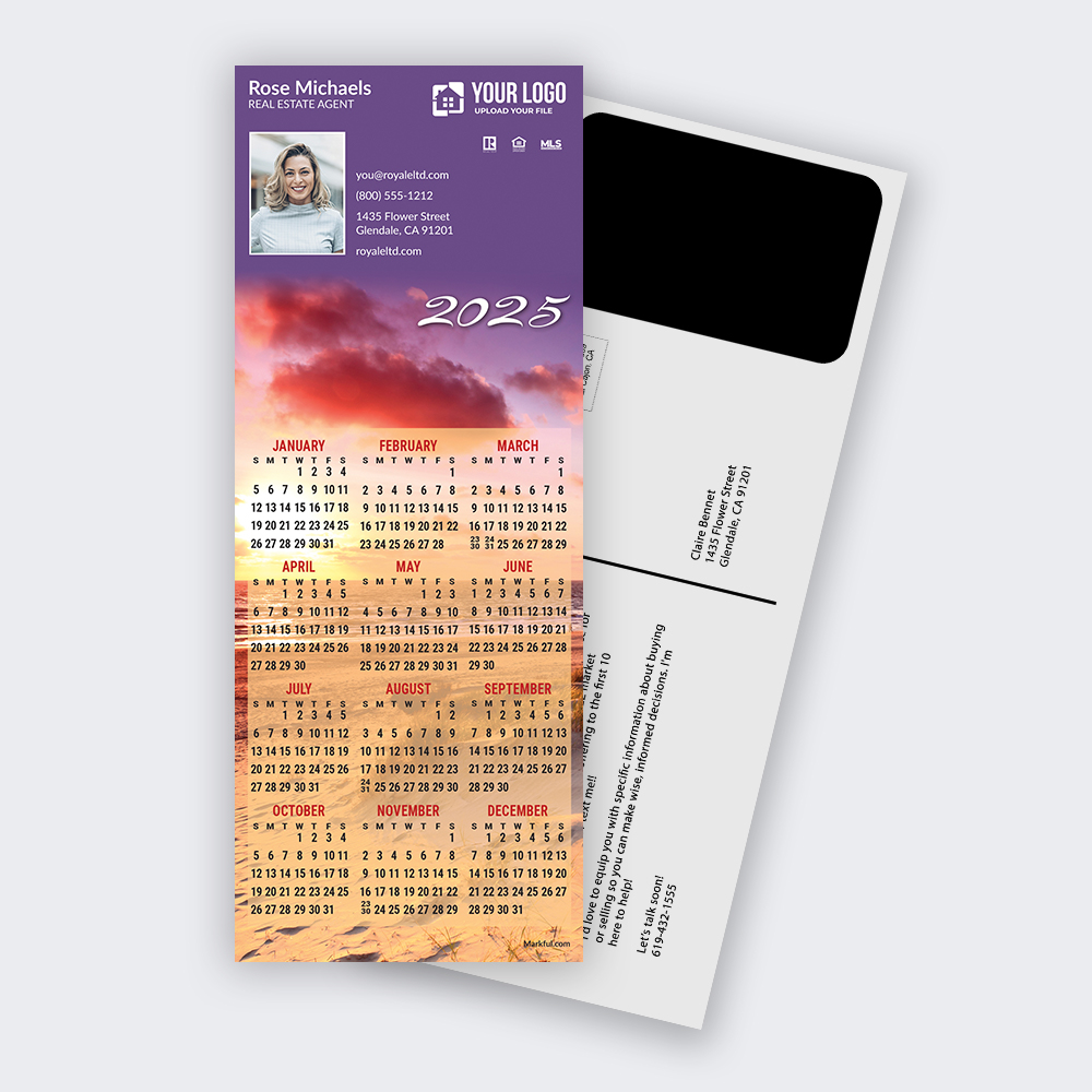 Picture of 2024 PostCard Mailer Calendar Magnets - Beach Dunes