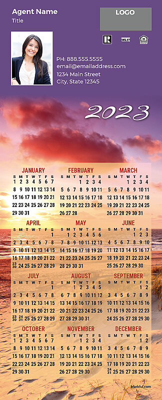Picture of 2023 PostCard Mailer Calendar Magnets - Beach Dunes