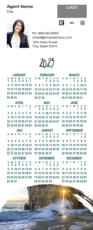 Picture of 2023 PostCard Mailer Calendar Magnets - Crashing Waves