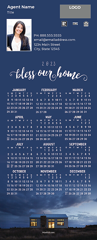 Picture of 2023 PostCard Mailer Calendar Magnets - Bless Our Home