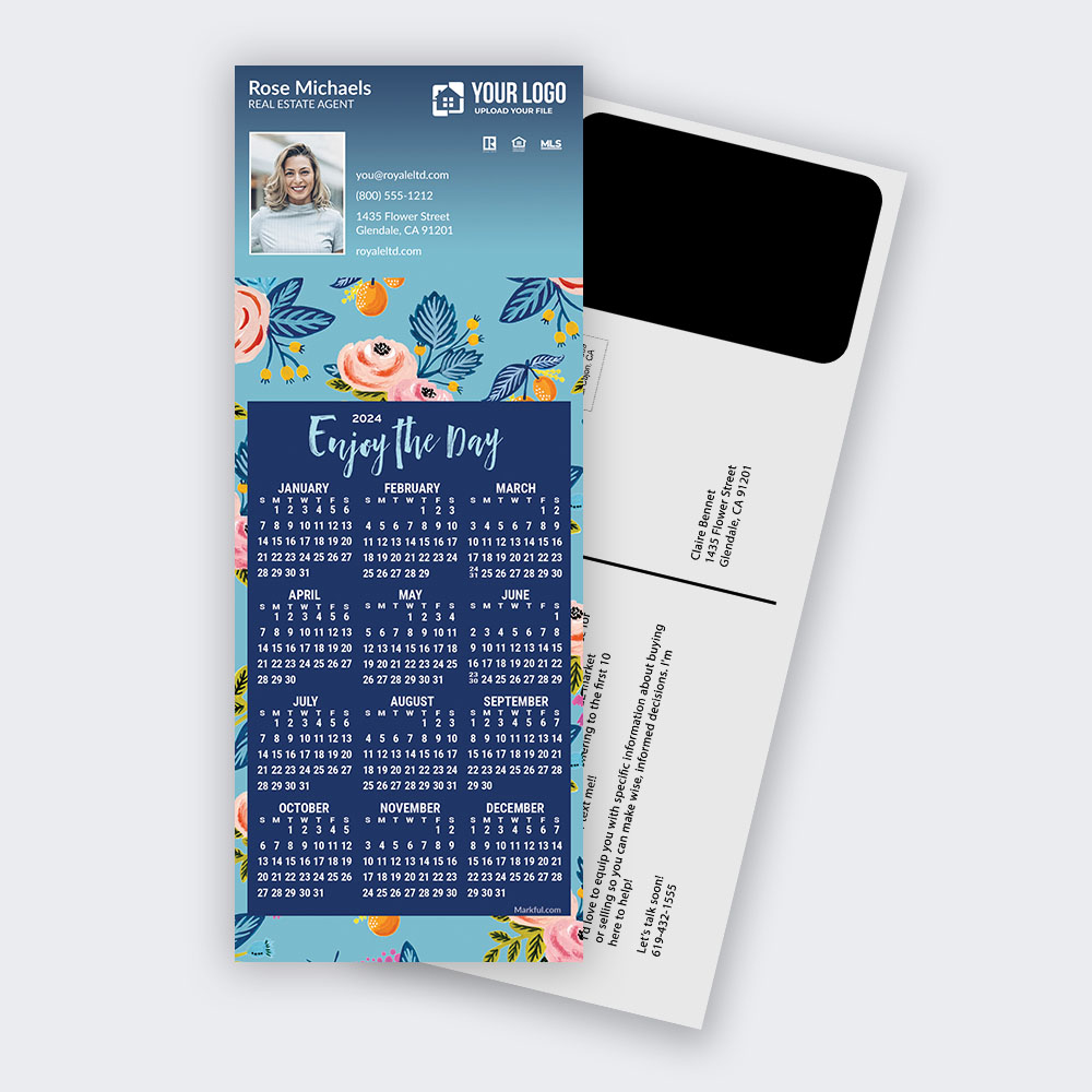 Picture of 2024 PostCard Mailer Calendar Magnets - Enjoy the Day