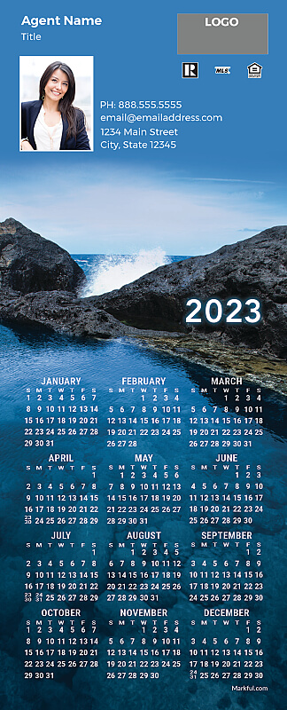 Picture of 2023 QuickCard Calendar Magnets - Coastal Allure