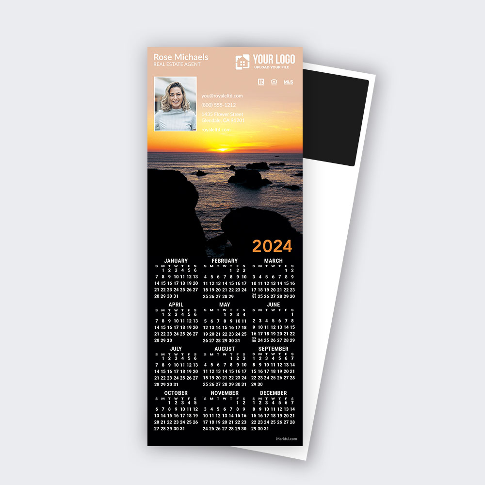 Picture of 2024 QuickCard Calendar Magnets - Distant Sunset