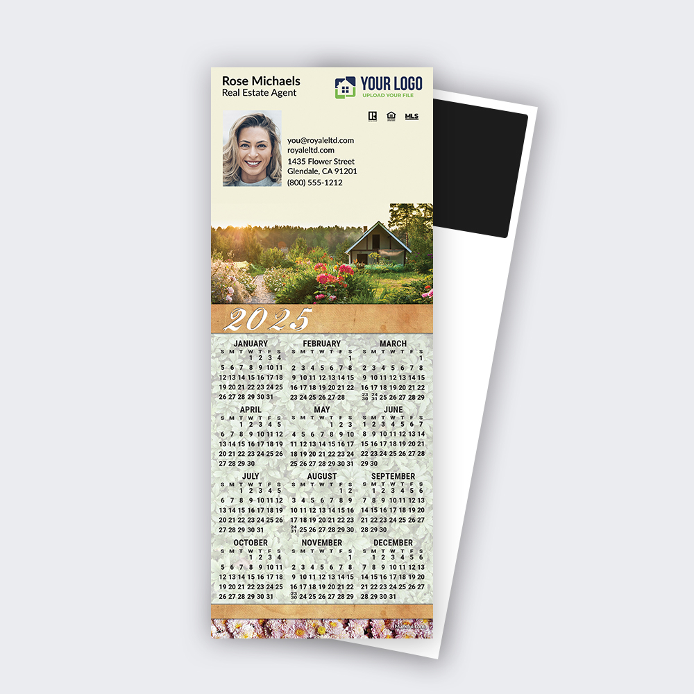 Picture of 2024 QuickCard Calendar Magnets - Country Garden