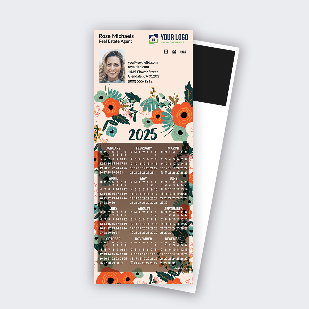 Picture of 2024 QuickCard Calendar Magnets - Colorful Blooms