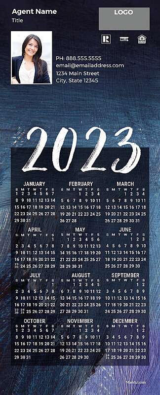 Picture of 2023 QuickCard Calendar Magnets - Blue Canvas