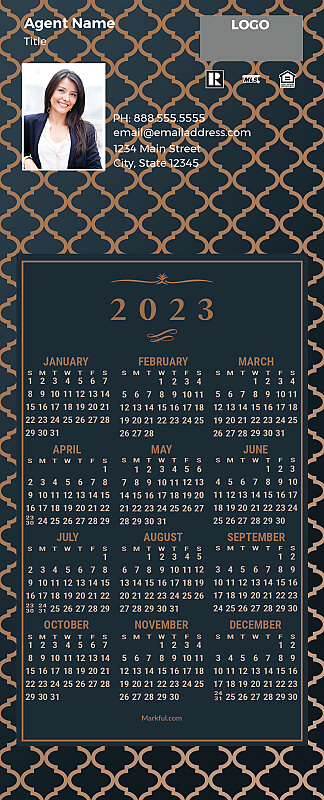 Picture of 2023 QuickCard Calendar Magnets - Bronze Elegance