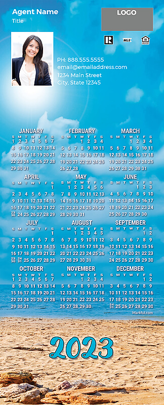 Picture of 2023 QuickMagnet Calendar Magnets - Clear Blue Skies