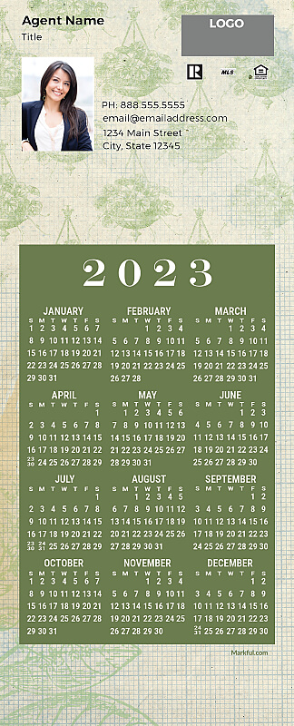 Picture of 2023 QuickMagnet Calendar Magnets - Garden Grids