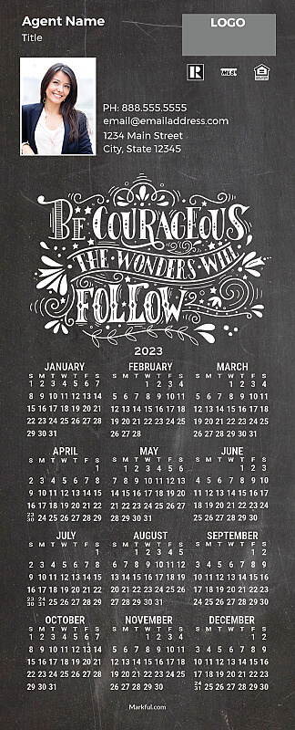 Picture of 2023 QuickMagnet Calendar Magnets - Be Courageous