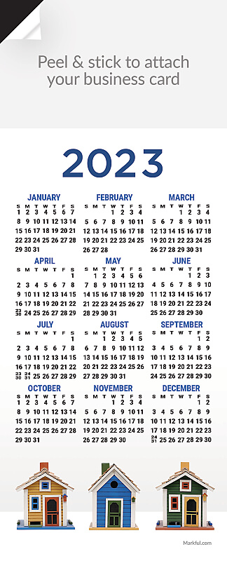 Picture of 2023 QuickStix Calendar Magnets - Colorful Neighborhood