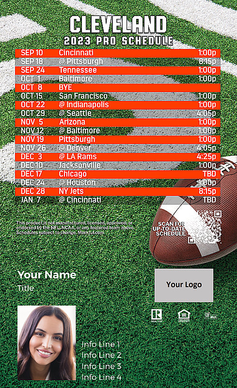 Picture of 2023 Personalized First Class Football Magnet - Cleveland Browns