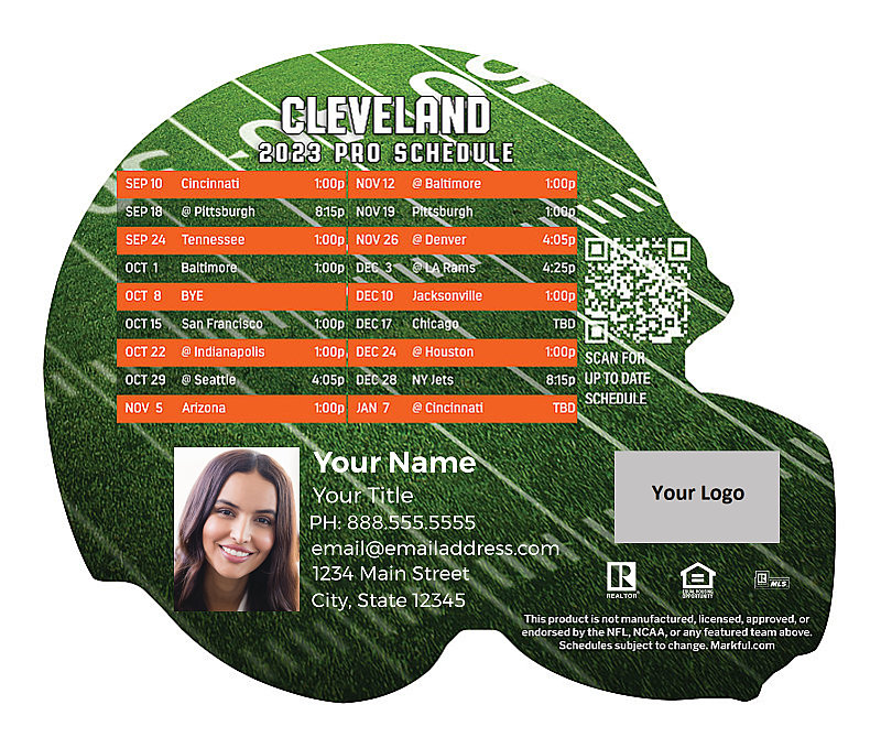 Picture of 2023 Personalized Helmet-Shaped Football Magnet - Cleveland Browns