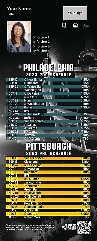 Picture of Eagles/Steelers Personalized PostCard Mailer Football Magnet 2024