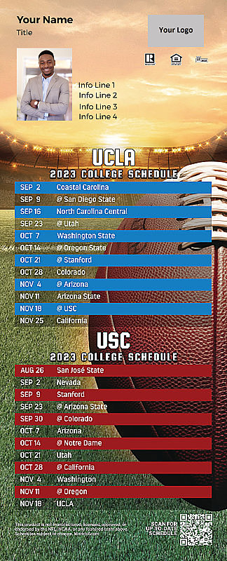 Picture of UCLA/USC Personalized PostCard Mailer Football Magnet 2024
