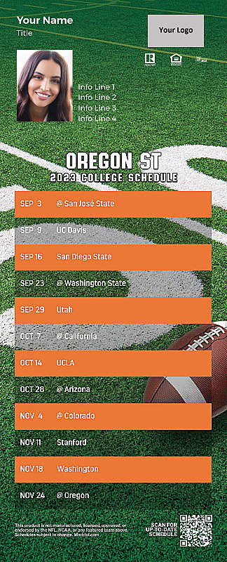 Picture of Oregon St Personalized PostCard Mailer Football Magnet 2024
