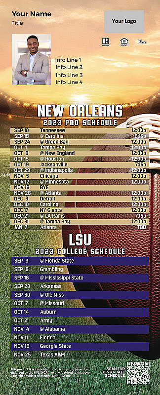 Picture of Saints/LSU Personalized PostCard Mailer Football Magnet 2024