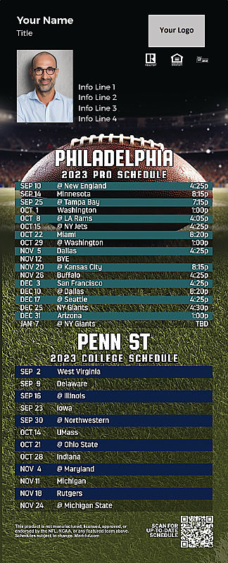 Picture of Eagles/Penn St Personalized PostCard Mailer Football Magnet 2024