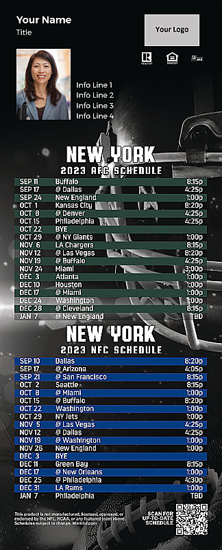 Picture of Jets/Giants Personalized QuickCard Football Magnet 2024