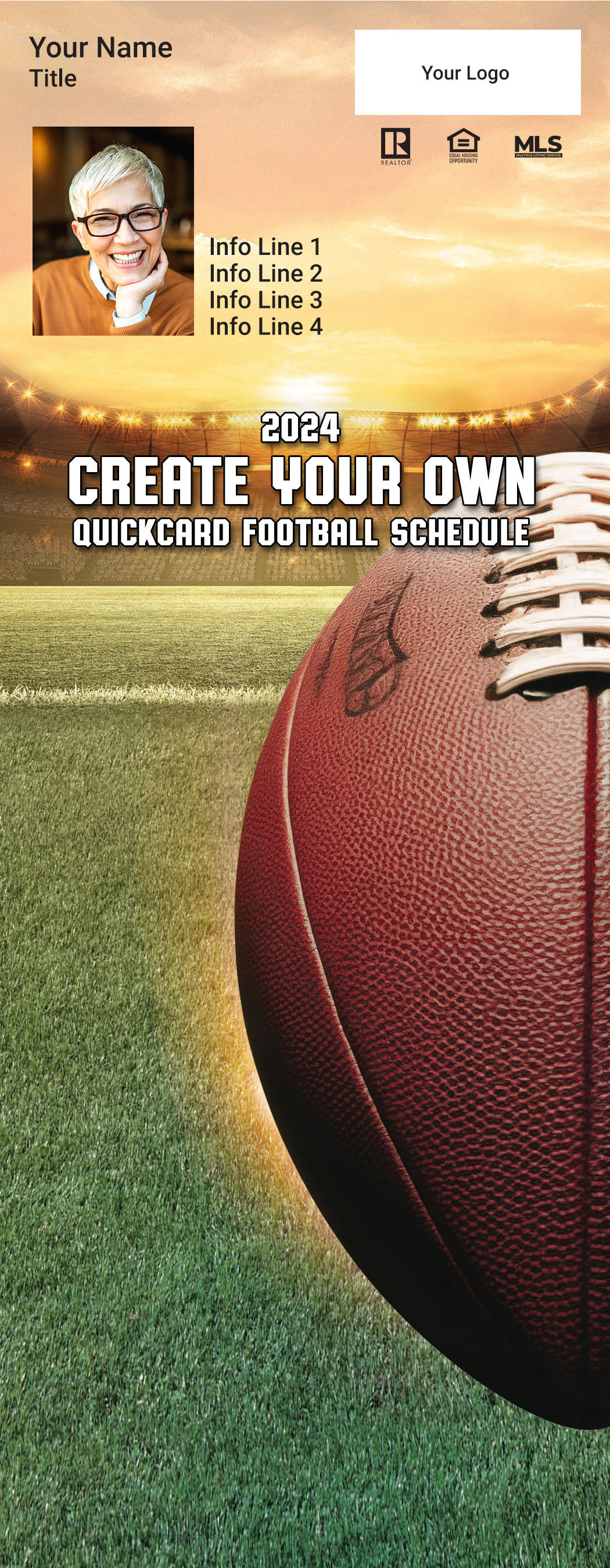 Picture of Create-Your-Own Personalized QuickCard Football Magnet 2024
