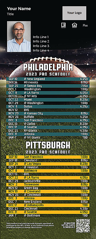 Picture of Eagles/Steelers Personalized QuickMagnet Football Magnet 2024