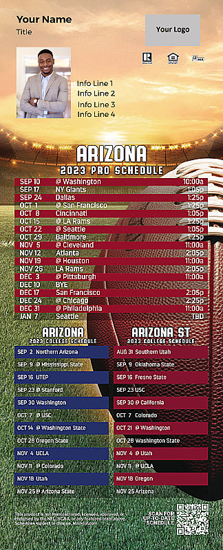 Picture of Cardinals/U of Arizona/Arizona St Personalized QuickMagnet Football Magnet 2024