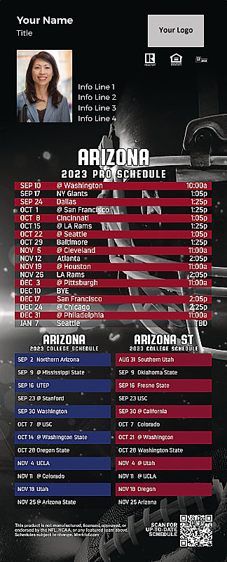 Picture of Cardinals/U of Arizona/Arizona St Personalized QuickMagnet Football Magnet 2024