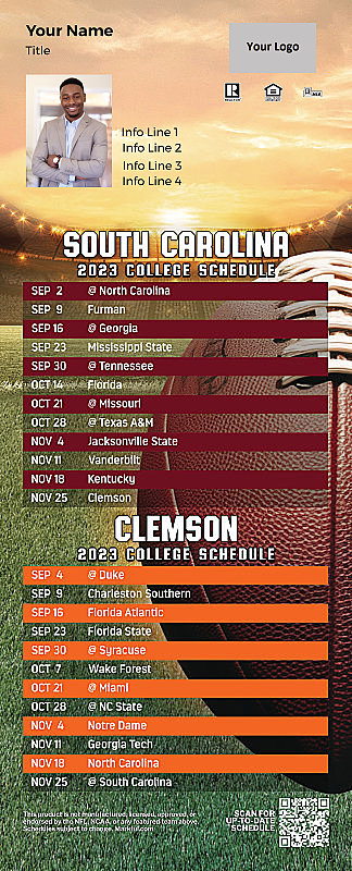 Picture of U of South Carolina/Clemson U Personalized QuickMagnet Football Magnet 2024