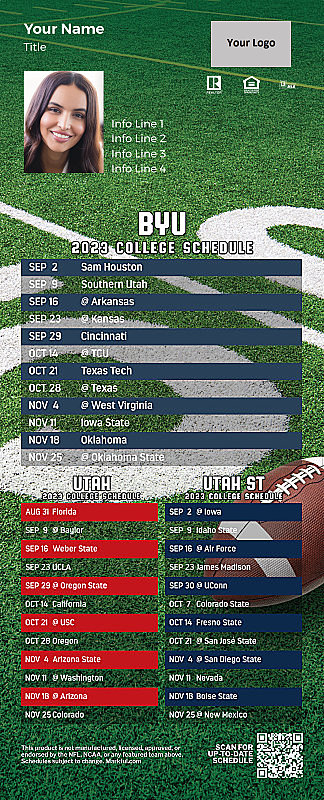 Picture of BYU/U of Utah/Utah St Personalized QuickMagnet Football Magnet 2024