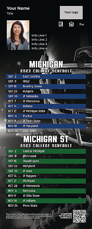 Picture of U of Michigan/Michigan St Personalized QuickMagnet Football Magnet 2024