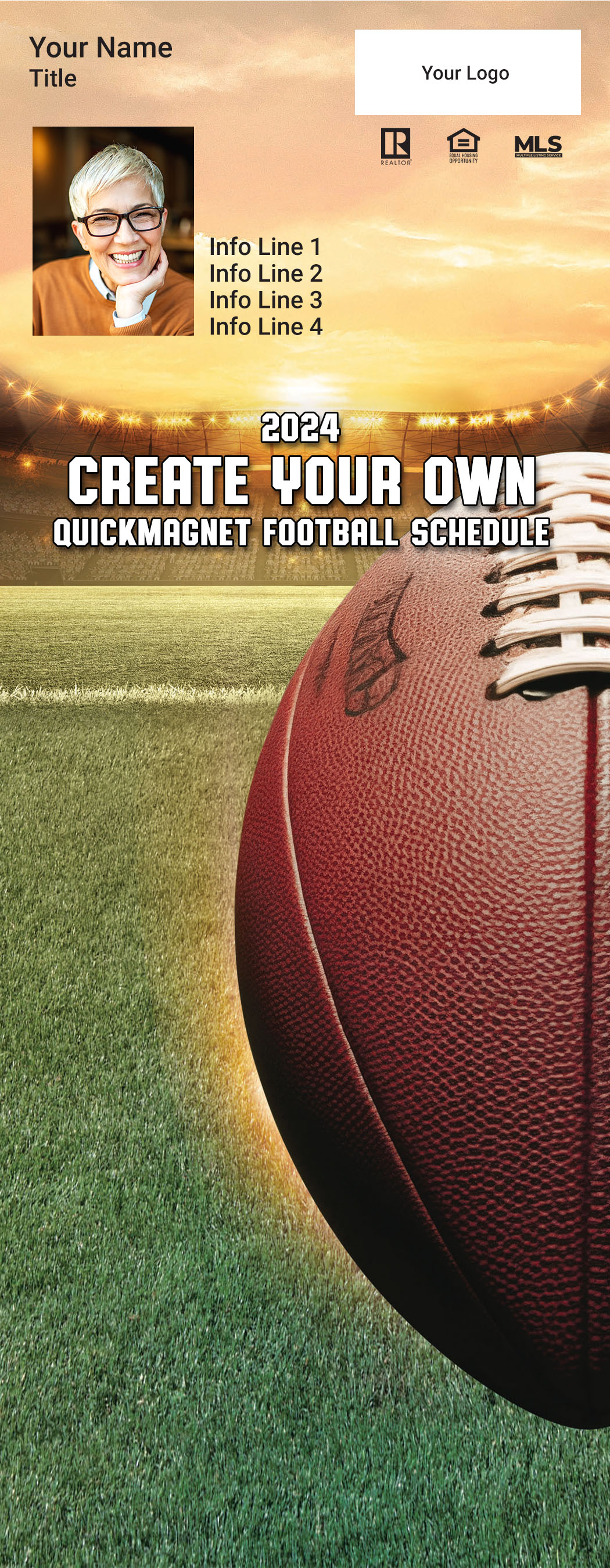 Picture of 2023 Personalized QuickMagnet Football Magnet - Create-Your-Own