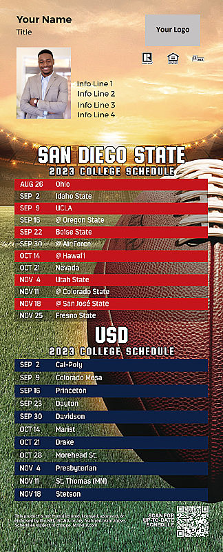 Picture of 2023 Personalized QuickMagnet Football Magnet - SDSU/USD