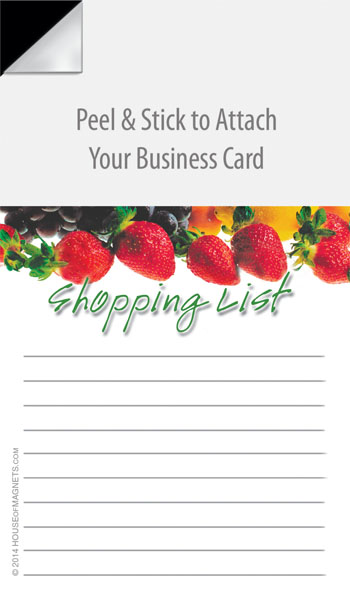 Picture of Stock Notepad Magnets - Shopping List: Berries