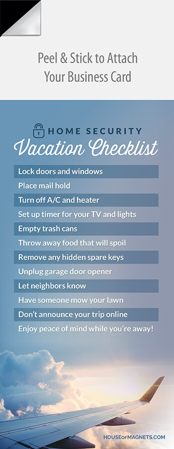 Picture of Home Security Vacation Checklist
