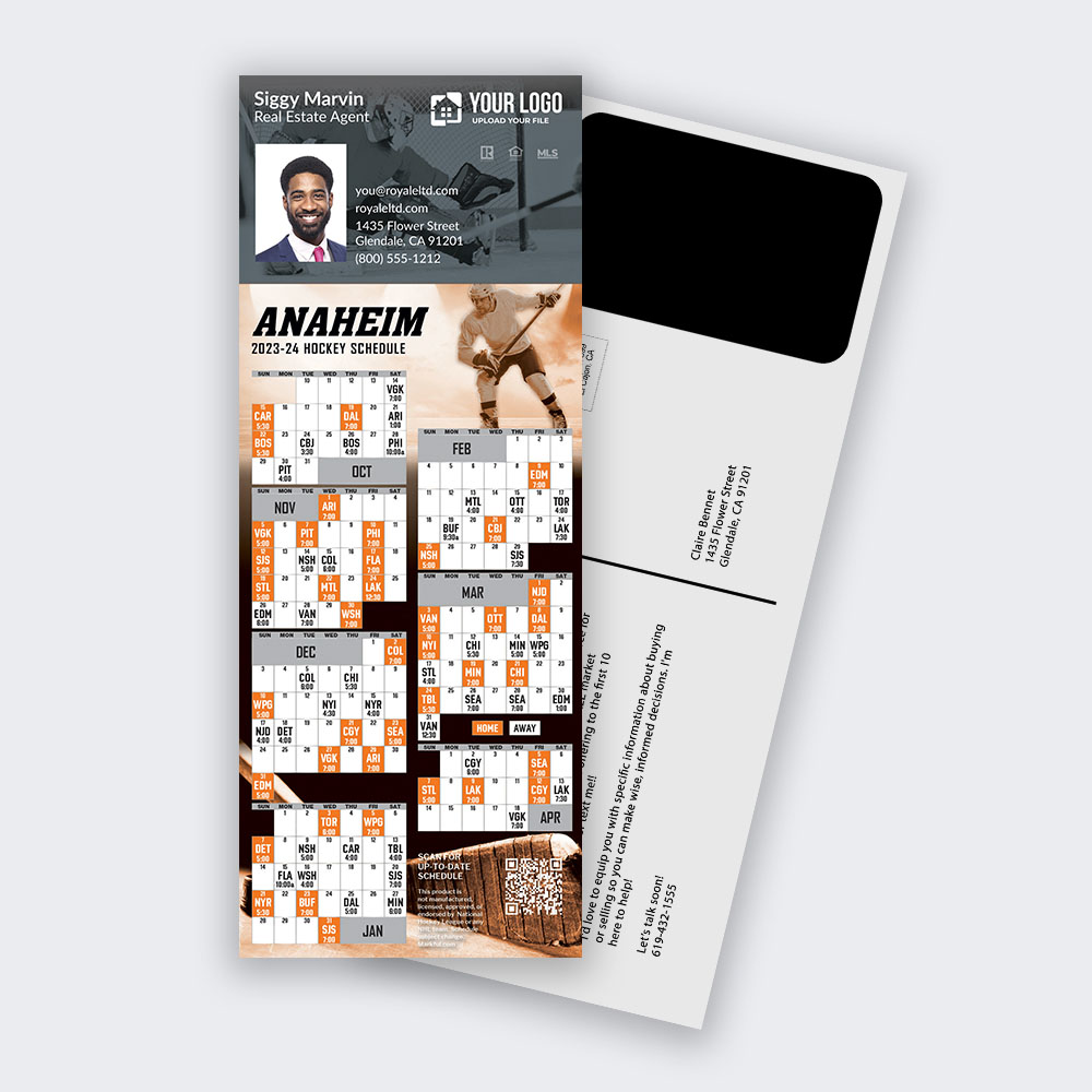 Picture of 2023-24 Custom PostCard Mailer Hockey Magnets - Anaheim Ducks
