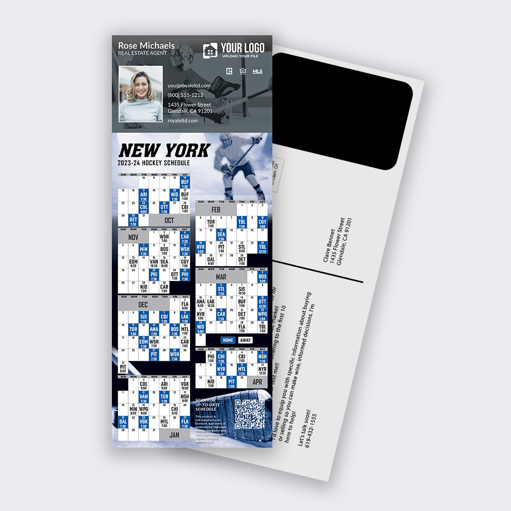 Picture of 2023-24 Custom PostCard Mailer Hockey Magnets - New York Islanders