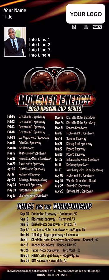 Picture of 2020 PostCard Mailer NASCAR Schedule Magnets