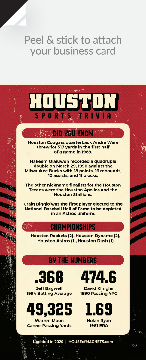 Picture of Custom QuickStix Sports Trivia Magnets - Houston