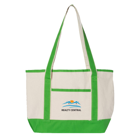 Picture of Canvas Deluxe Tote Bag - Small - Adult One Size Green