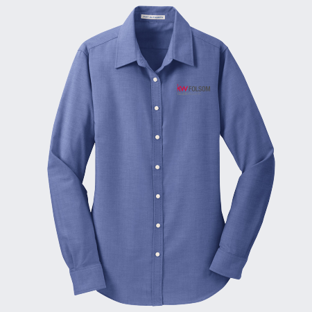 Picture of Wrinkle Free Long Sleeve Oxford - Women's Navy