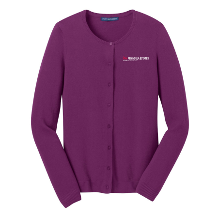 Picture of Port Authority Cardigan Sweater - Women's Purple