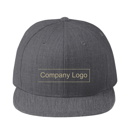 Picture of Flat Bill Snapback Cap - Adult One Size Charcoal Heather