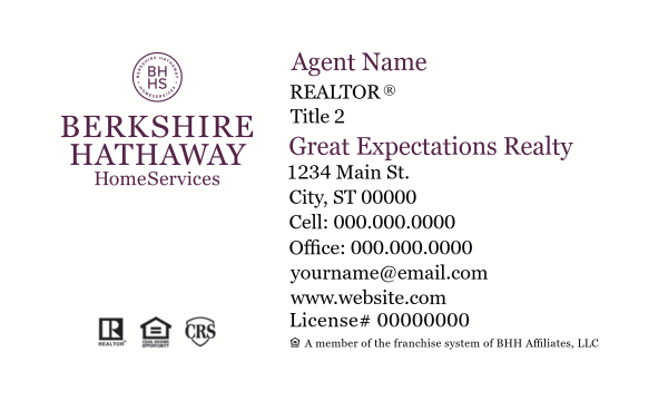 Picture of Berkshire Hathaway HomeServices PenFed Realty Business Cards